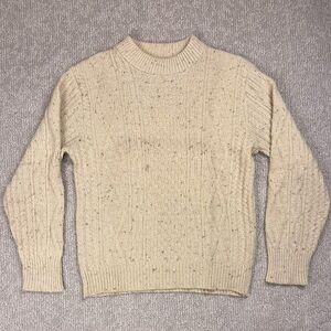 Vintage USA Made Campus Tan Wool Crewneck Sweater